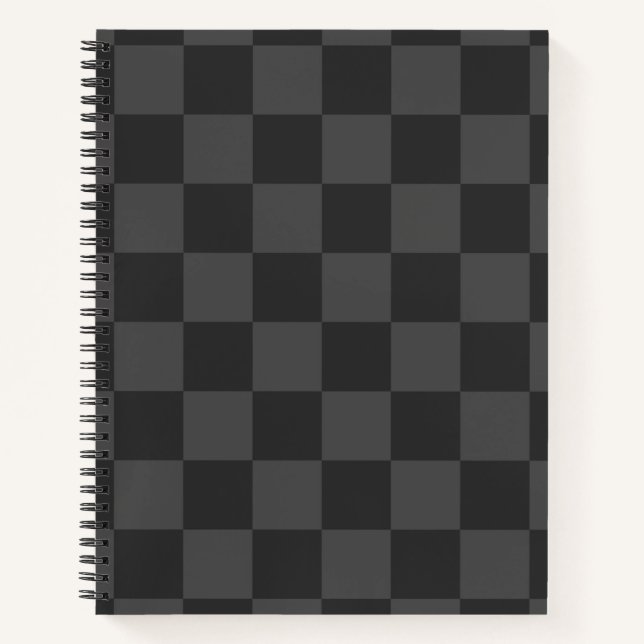 Cuaderno Gris Checkerboard (Anverso)