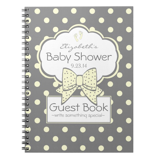Cuaderno Gris con el libro de visitas amarillo de Baby (Frente)