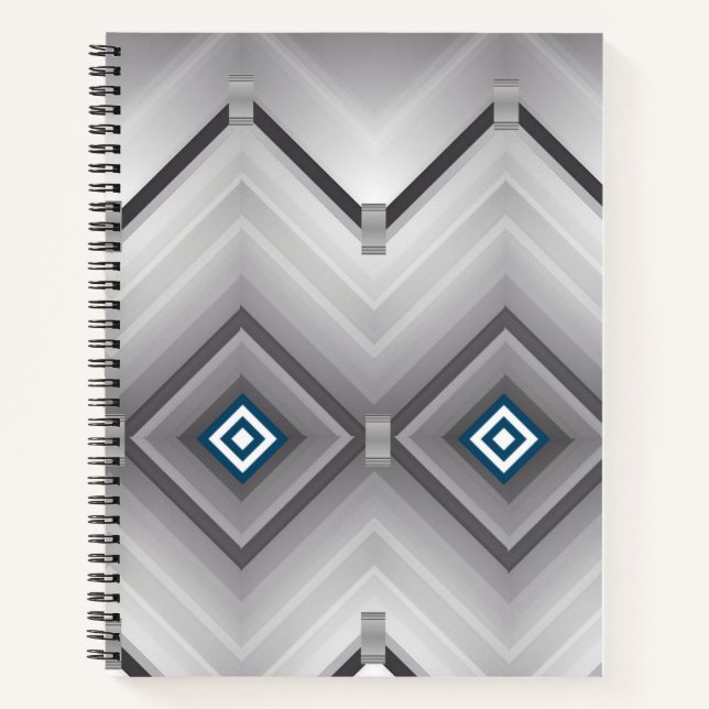 Cuaderno Gris de bloc de notas espiral (Anverso)
