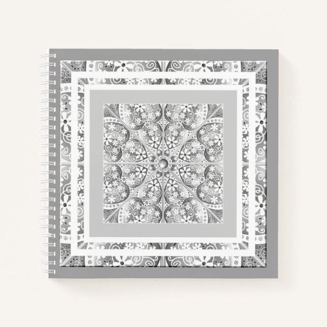 Cuaderno Gris de encaje cerámico (Anverso)