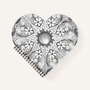 Cuaderno Gris de encaje cerámico