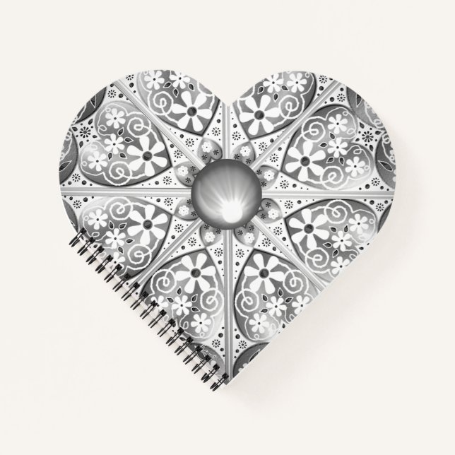 Cuaderno Gris de encaje cerámico (Anverso)