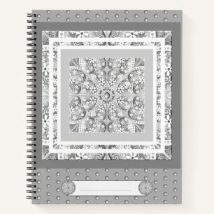 Cuaderno Gris de encaje cerámico