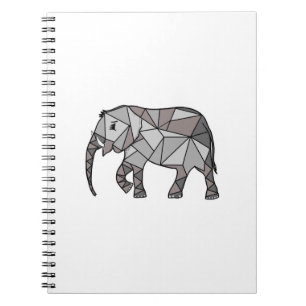 Cuaderno Gris de Obispo Geométrico Elefante