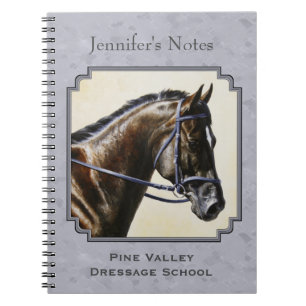 Cuaderno Gris del caballo deportivo de Dark Bay