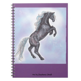 Cuaderno gris del caballo que se alza