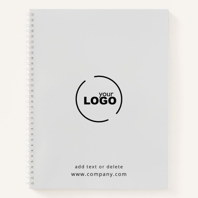 Cuaderno Gris del logotipo profesional de negocios moderno (Anverso)