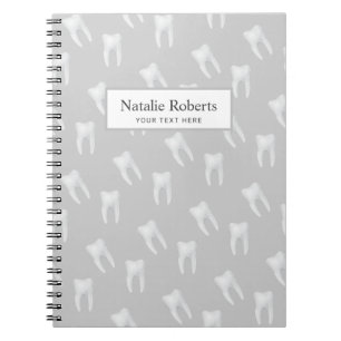 Cuaderno Gris dental de la oficina del modelo blanco de los