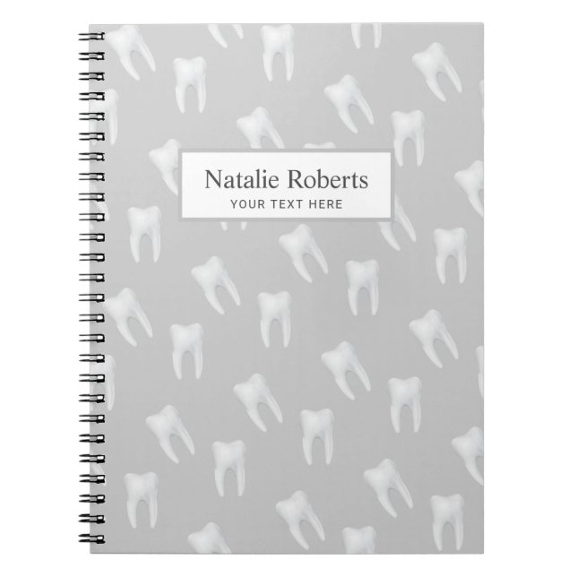 Cuaderno Gris dental de la oficina del modelo blanco de los (Frente)