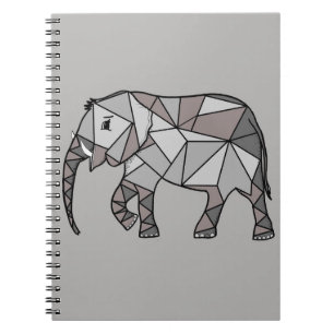 Cuaderno Gris elefante geométrico obispo 2