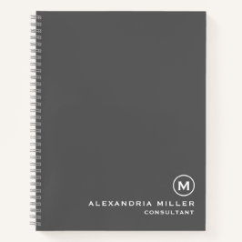 Cuaderno Gris monográfico minimalista
