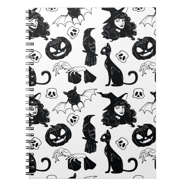 Cuaderno Gris Naranja tropical: patrón de cosecha (Frente)