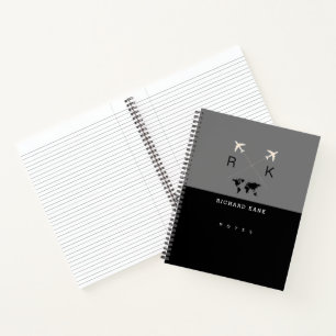 Cuaderno Gris negro moderno