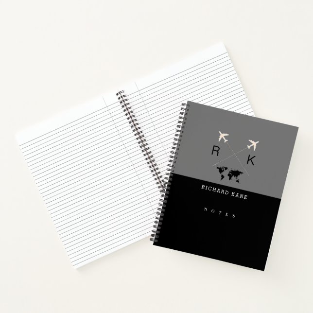 Cuaderno Gris negro moderno (Interior)