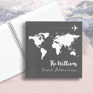 Cuaderno Gris oscuro internacional de viajes