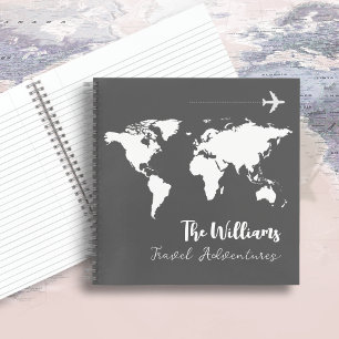 Cuaderno Gris oscuro internacional de viajes