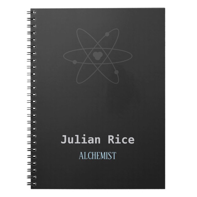 Cuaderno gris oscuro minimalista (Frente)