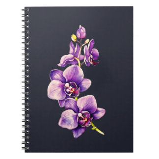 Cuaderno Gris pizarra oscuro, bloc de notas en espiral de o