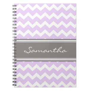 Cuaderno gris púrpura conocido de encargo de