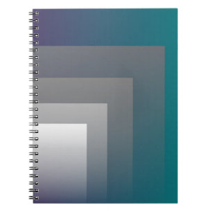 Cuaderno gris púrpura verde azulado