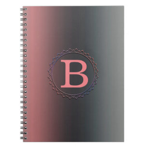 Cuaderno Gris, rosa, gradiente negro, Ombre.