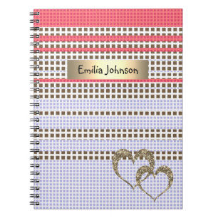 Cuaderno Gris, rosa, marrón, rubio