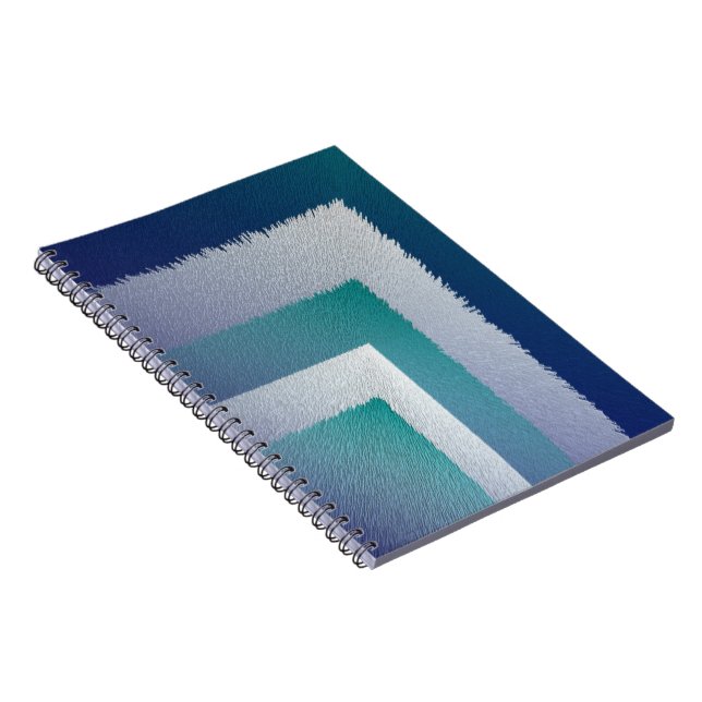 Cuaderno gris verde azulado azul ex pastel (Lado Derecho)
