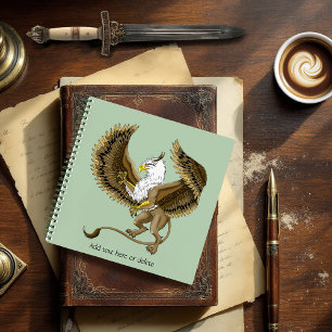 Cuaderno Grisú́n Fantástico Majestuoso Griffin Criatura Mít