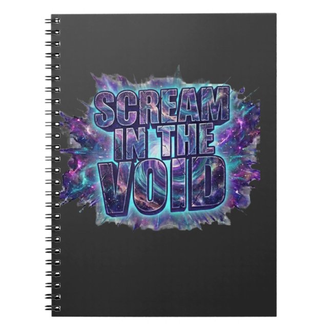 Cuaderno Grita en el Vacío – Estética de Furia Cósmica (Frente)
