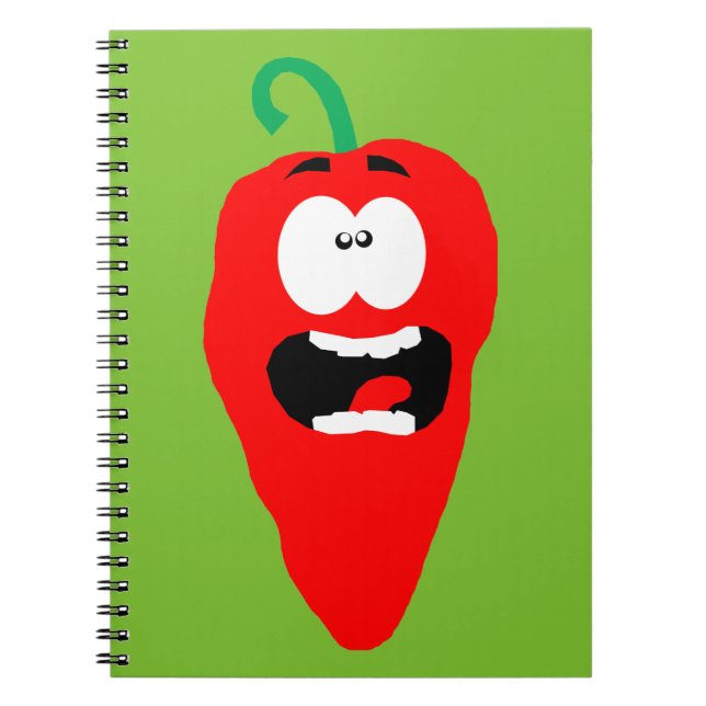 Cuaderno Gritando pimienta roja picante (Frente)