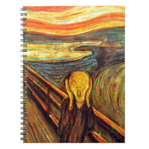 Cuaderno Grite por el cielo anaranjado rojo de griterío de