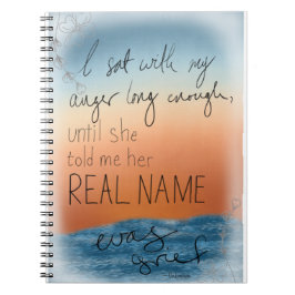 Cuaderno Grito y rabia citan impresión floral