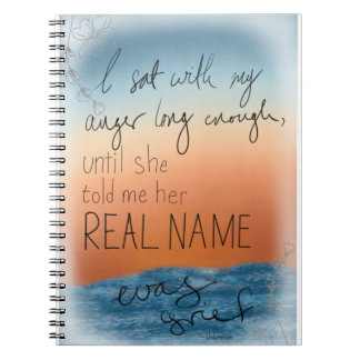 Cuaderno Grito y rabia citan impresión floral