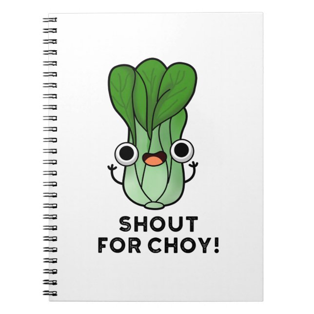 Cuaderno Gritos Para Choy Funny Veggie Bok Choy Pun (Frente)