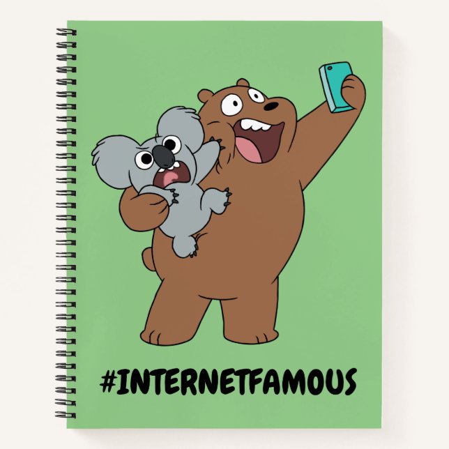Cuaderno Grizz y Nom Nom - #InternetFamous (Anverso)