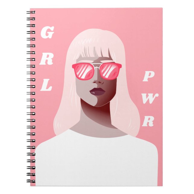 Cuaderno GRL PWR Poder Chica de Ilustracion feminista moder (Frente)
