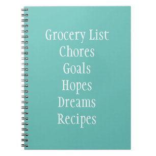 Cuaderno Grocery Chore Funny Hope Dream list
