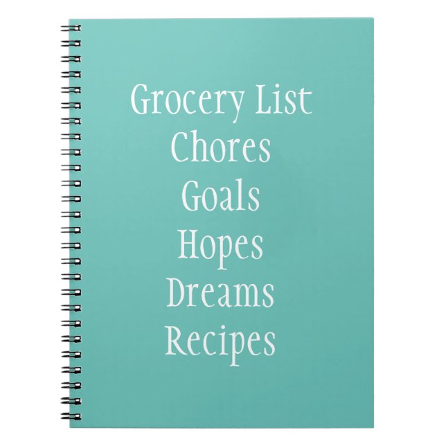 Cuaderno Grocery Chore Funny Hope Dream list (Frente)