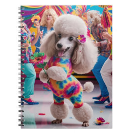 Cuaderno Groovie Hippie 60 bailando de caniche en la disco
