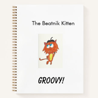 Cuaderno Groovy Beatnik Kitten Notebook/Journal