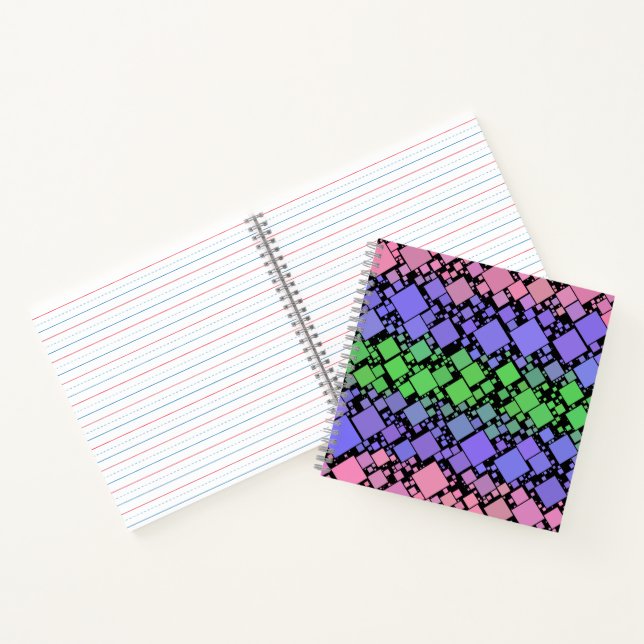 Cuaderno Groovy Boho Retro Mod Geométrico Orgullo Trigénero (Interior)