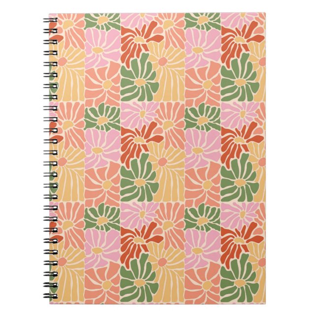 Cuaderno Groovy Floral Retro  (Frente)