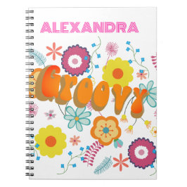 Cuaderno Groovy Flower Power Colorful