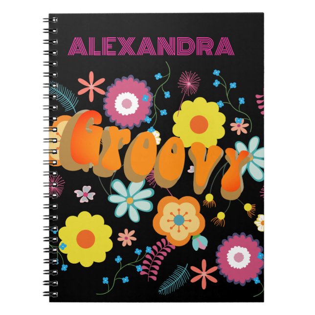 Cuaderno Groovy Flower Power Colorous Pink (Frente)