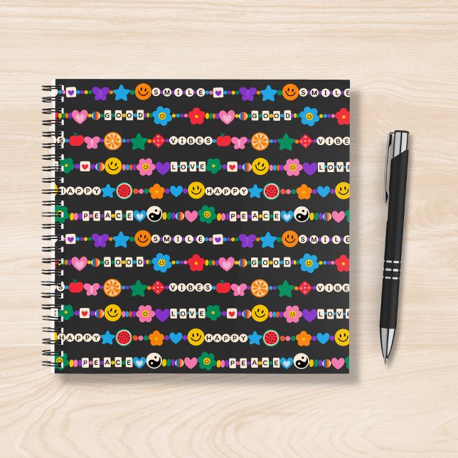 Cuaderno Groovy Good Vibes Love Smile Retro Bebidas (Subido por el creador)