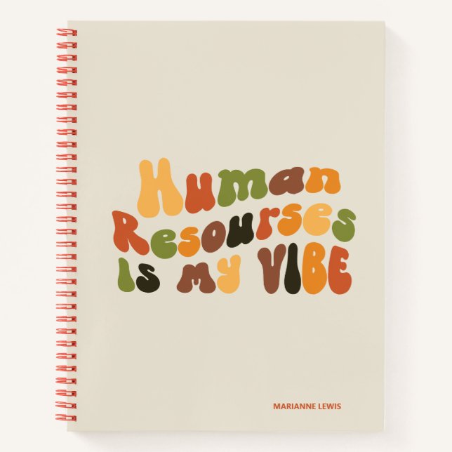 Cuaderno Groovy Human Resources is My Vibe, HR (Anverso)