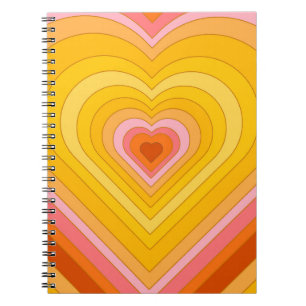 Cuaderno Groovy Retro Layered Heart