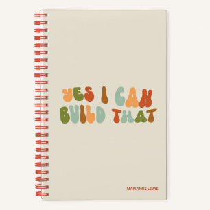 Cuaderno Groovy Sí Puedo Construir Eso, Constructor, Maker