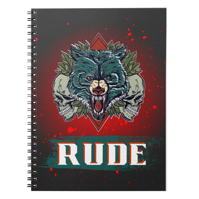 Cuaderno grosero, cráneo y oso (Frente)