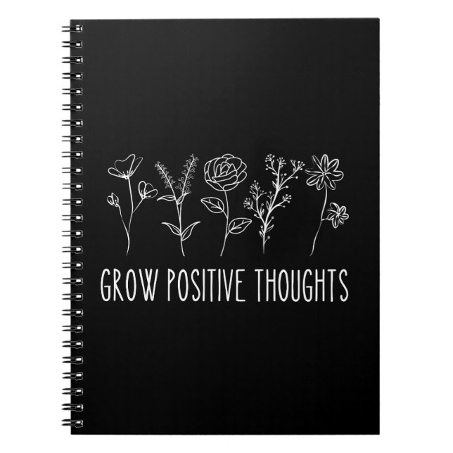 Cuaderno Grove pensamientos positivos estéticos (Frente)